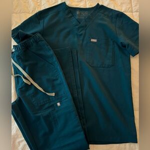 MENS Figs Scrub Set Size XS Caribbean Blue